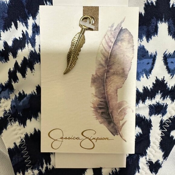 Jessica Simpson Womens Size M‎ Blue Surfers Paradise Hipster Swim Bottoms NWT - Picture 8 of 11